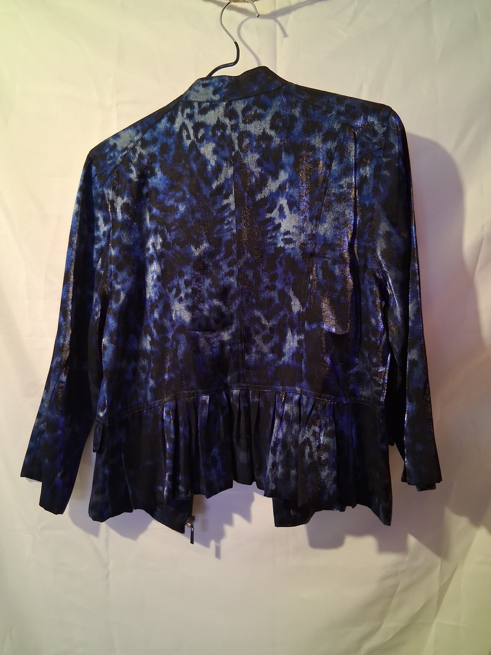 Ruby Rd. Blue and Black Patterned Blazer - Picture 5 of 5